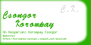 csongor korompay business card